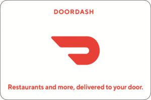 red and white doordash gift card