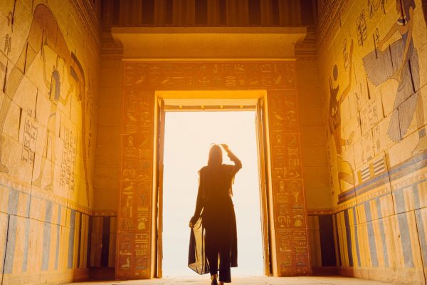 woman in ancient egyptian temple