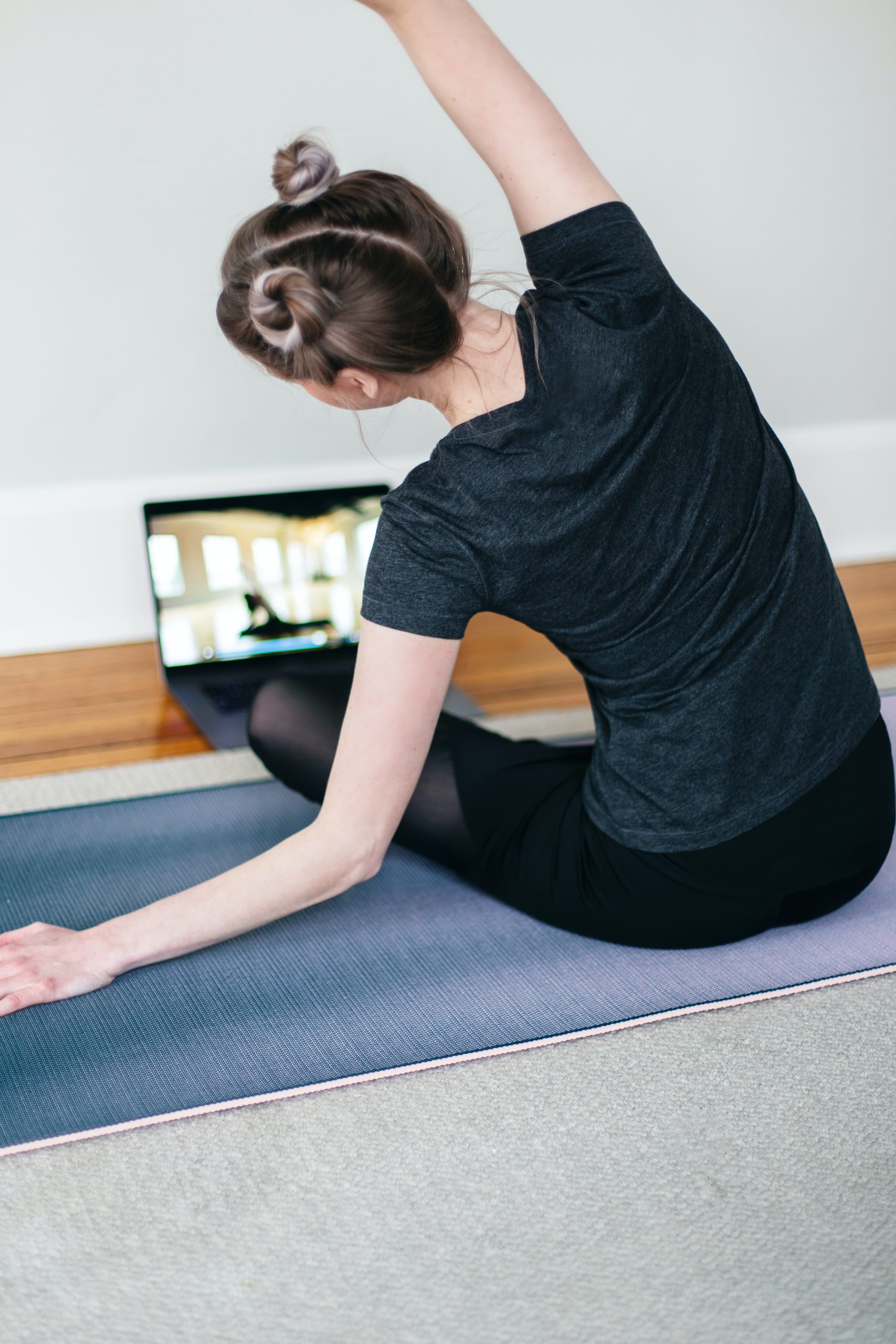 woman in yoga mat