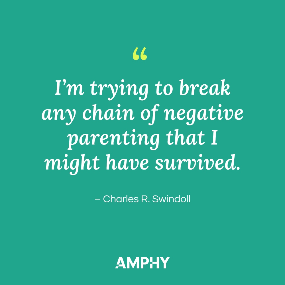 I'm trying to break any chain of negative parenting that I might have survived. - Eddie Vedder
