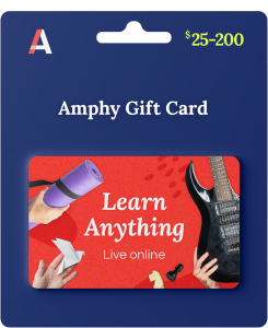 gift card for amphy that says 'learn anything'