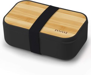 bamboo lunch box with black bottom
