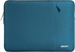blue zip laptop sleeve