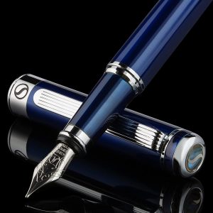 image of luxury fountain head pen in blue