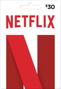 red and white netflix gift card