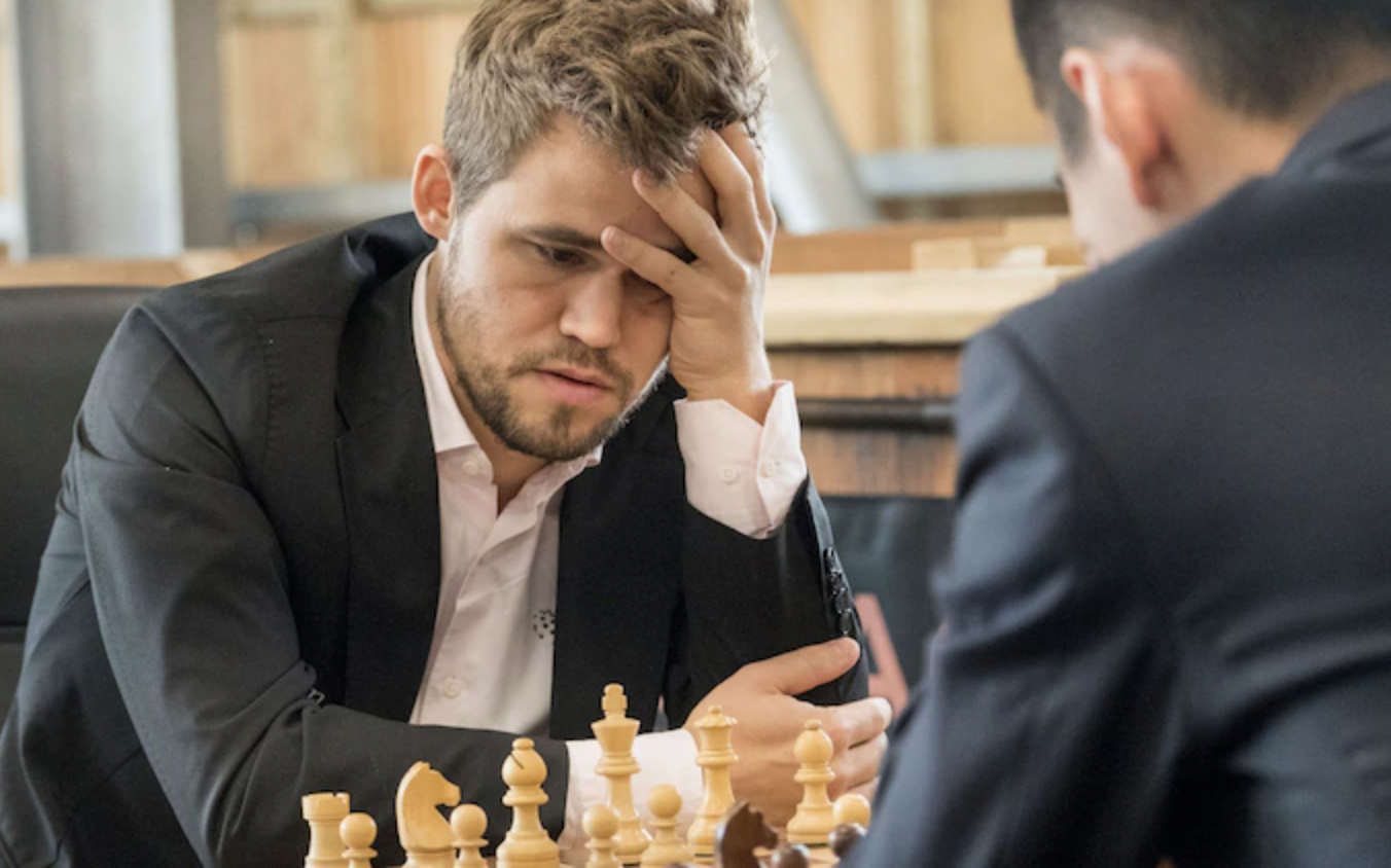 Magnus Carlsen playing chess