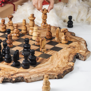 olive wood chess set