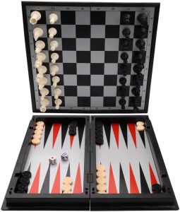 chess and backgammon combined board