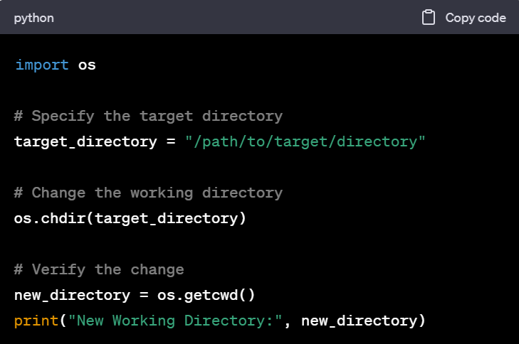 Python Change Directory