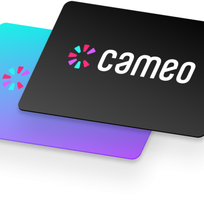 cameo gift cards in black and purple